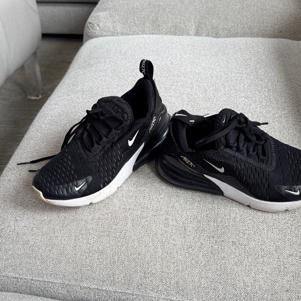 Nike Black & White Air Max 270 Running Shoes